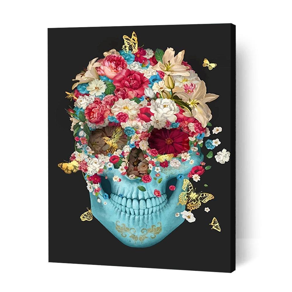 Floral Skull - Paint Art Australia