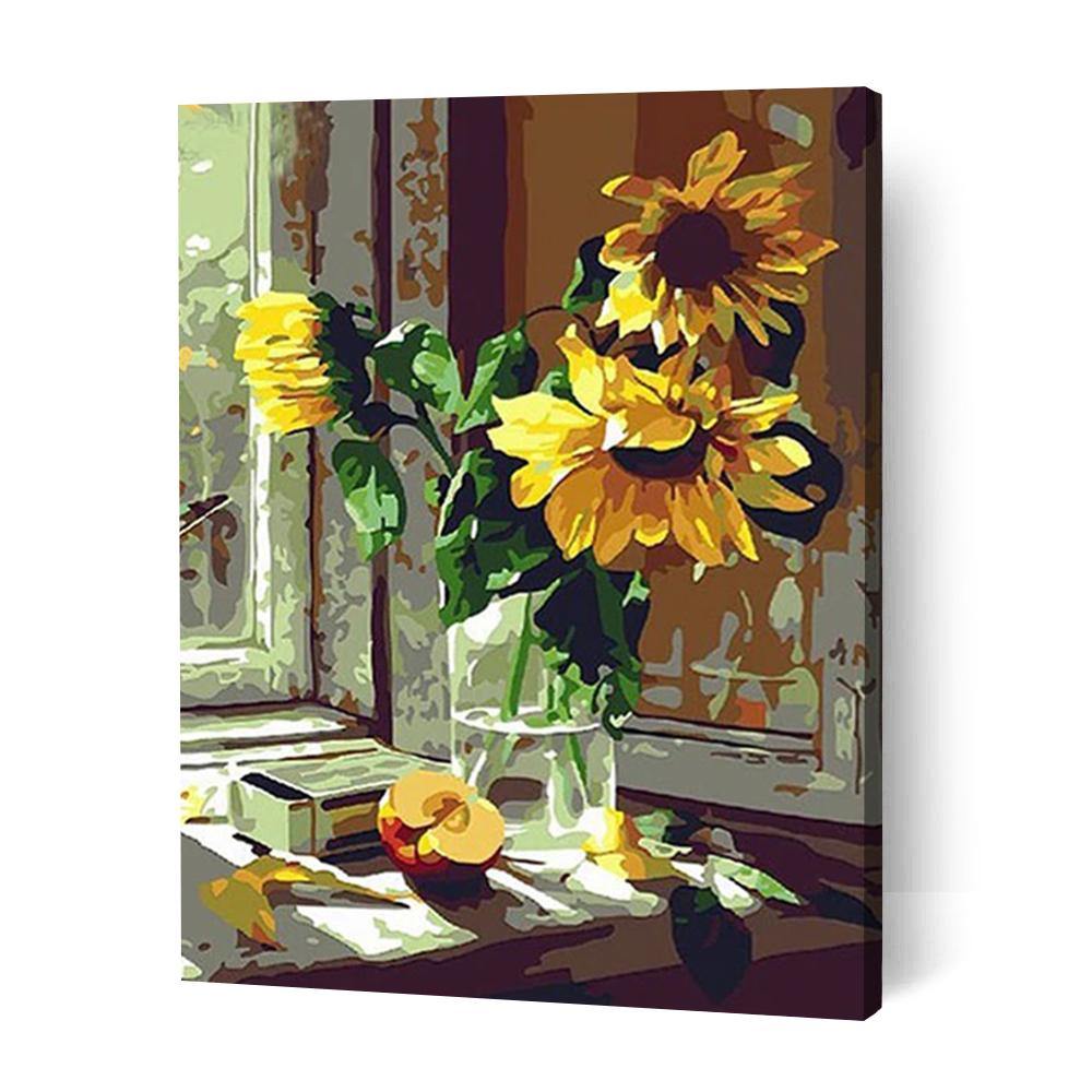 Sunflowers in Vase - Paint Art Australia